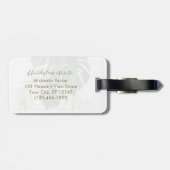 トロピッモダンク離れパーソナライズされた ラゲッジタグ (裏面横)