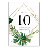 トロピッモダンク離れ金ゴールド枠パーソナライズされた テーブルナンバー (正面)