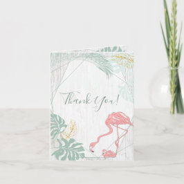 トロピッモダンク離れ・ピンク・フラミンゴ サンキューカード