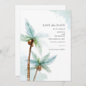 トロピッモダンク・ツリーズ水の結婚色 セーブザデート (正面/裏面)