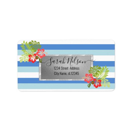 トロピッモダンク、ハイビスカスラベル ラベル (正面)