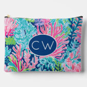 トロピッモノグラムのクカラフルビーチバッグ アクセサリーポーチ (正面)