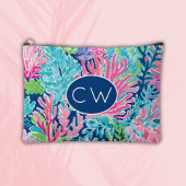 トロピッモノグラムのクカラフルビーチバッグ アクセサリーポーチ