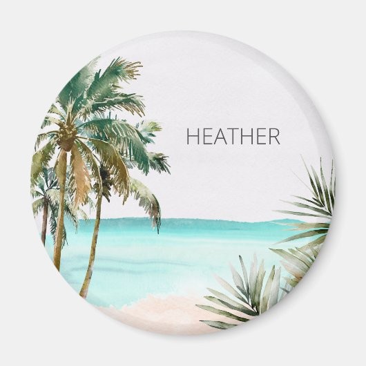 トロピッモノグラムのクパーム離れツリービーチ マグネット (正面)