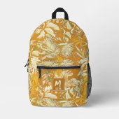 トロピッユニークク・リーフ黄モダン色 プリントバックパック (正面)