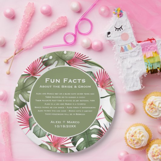 トロピッユーモアのあるク結婚紙プレート ペーパープレート (パーティー)