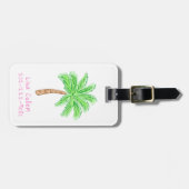 トロピッ名門私立校風のクパームツリーカスタム ラゲッジタグ (正面横)