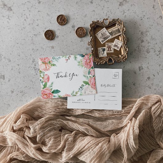 トロピッ図解入りの、写真付きのクカラフルフローラありがとう ポストカード