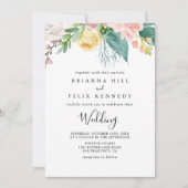 トロピッ図解入りの、写真付きのクカラフル・フロント&バック結婚ズ 招待状 (正面)