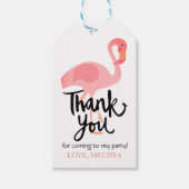 トロピッ感謝していク・ピンク・フラミンゴの書き方 ギフトタグ (正面)