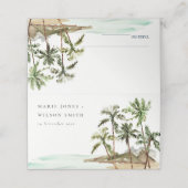 トロピッ素朴クパームツリーズビーチサンド結婚ズ プレイスカード (外部開封)