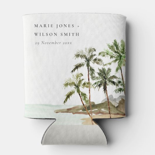 トロピッ素朴クパームツリーズビーチサンド結婚ズ 缶クーラー (裏面)