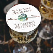 トロピッ素朴クブラウングリーンモンステラモンステラ葉 ラウンドペーパーコースター