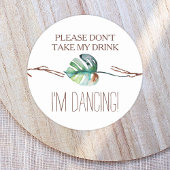 トロピッ素朴クブラウングリーンモンステラモンステラ葉 ラウンドペーパーコースター