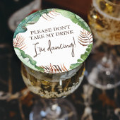 トロピッ素朴クブラウン、緑の座席表名タグ ラウンドペーパーコースター