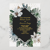 トロピッ素朴ク幾何植物学 箔招待状 (正面)