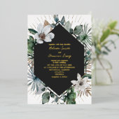 トロピッ素朴ク幾何植物学 箔招待状 (立ち正面)