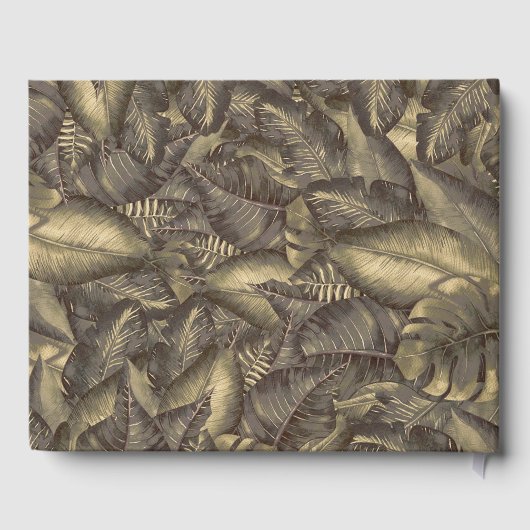 トロピッ素朴ク離れヴィンテージボタニッ結婚クス ゲストブック (裏面)