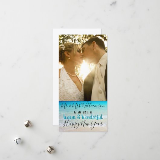 トロピッ結婚したク・クリスマスミセス・フォトカード シーズンカード (正面/裏面インサイチュ)