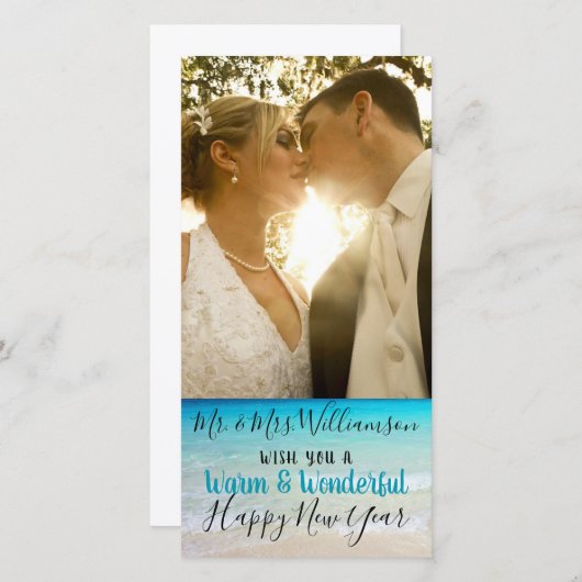 トロピッ結婚したク・クリスマスミセス・フォトカード シーズンカード (正面/裏面)