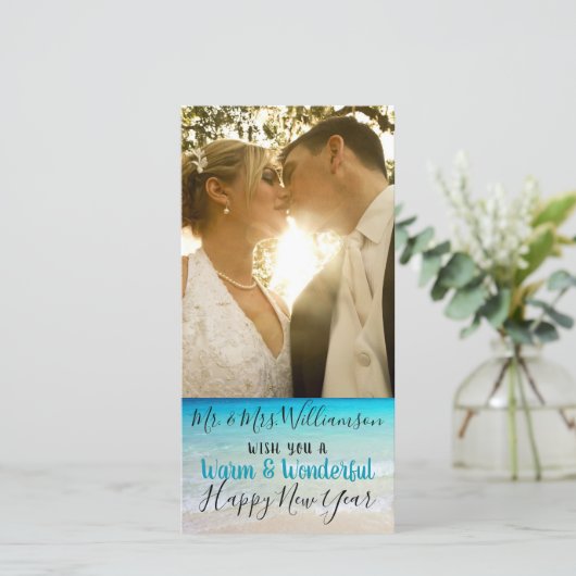 トロピッ結婚したク・クリスマスミセス・フォトカード シーズンカード (スタンド正面)