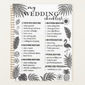 トロピッ結婚クのチェックリストプランナーモダンエレガント プランナー手帳 (正面)