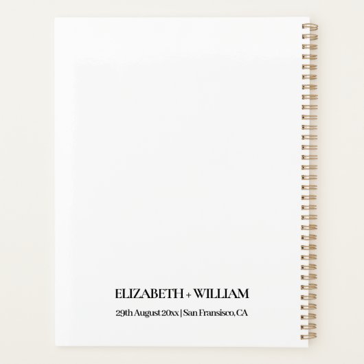 トロピッ結婚クのチェックリストプランナーモダンエレガント プランナー手帳 (裏面)