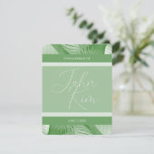 トロピッ結婚クの発表写真QRコードカード 案内状 (スタンド正面)