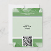 トロピッ結婚クの発表写真QRコードカード 案内状 (裏面)