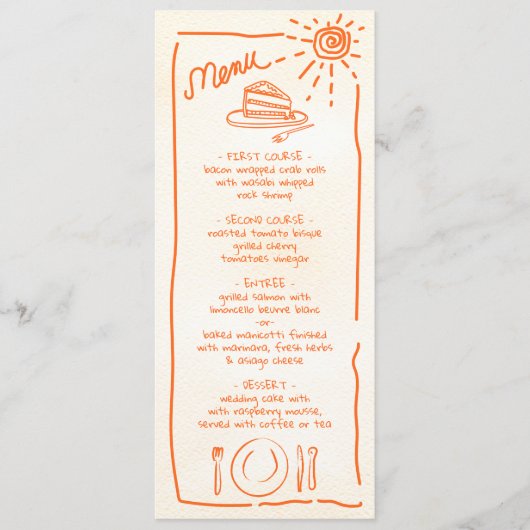 トロピッ結婚クファンキー結婚のメニュー メニュー (正面)