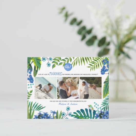 トロピッ結婚ク葉のあり | 3枚のフォトカード ポストカード (スタンド正面)