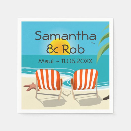 トロピッ結婚ク スタンダードカクテルナプキン (正面)