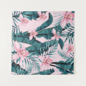 トロピッ絵画カル・パーム・バナナの葉 タペストリー (正面(横))