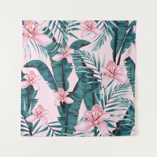 トロピッ絵画カル・パーム・バナナの葉 タペストリー (正面)