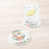 トロピッ縁どクハイビスカスフラワーズスロッスカスタム コースター (側面)