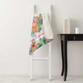 トロピッ縁どクハイビスカスフラワーズスロッスカスタム シェルパブランケット (インサイチュ)