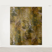 トロピッ自然ク葉のパターン タペストリー (正面)