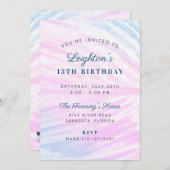 トロピッ色彩の鮮やかクリーフ誕生日 招待状 (正面/裏面)