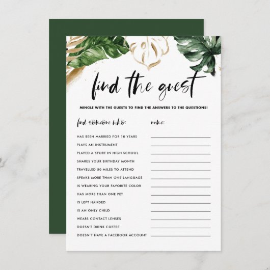 トロピッ葉クがゲストシャワーゲームカードを見つける エンクロージャーカード (正面/裏面)