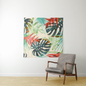 トロピッ葉クと花:鮮やか模様 タペストリー (インサイチュ(横))