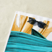 トロピッ葉クなエキゾチック緑の植物ビーチタオル ビーチタオル (インサイチュ)