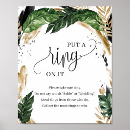 トロピッ葉クなハワイは、そのサインゲームにリングを置いた ポスター