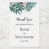 トロピッ葉クなワインラベル結婚に感謝 ワインラベル (シングルラベル)