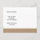 トロピッ葉クな素朴な緑の結婚式の日付を保存 案内ポストカード (裏面)