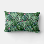 トロピッ葉クな葉の緑と緑 ランバークッション (裏面)