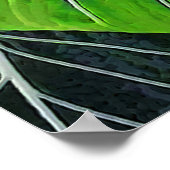 トロピッ葉クな、ゾウの耳、ダークグリーン ポスター (角)