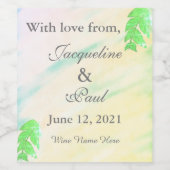 トロピッ葉クの水の色が結婚ありがとう ワインラベル (シングルラベル)