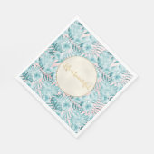 トロピッ葉クアクア金ゴールド スタンダードランチョンナプキン (角)