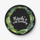 トロピッ葉クエレガントシックサマー結婚ズルアウ（ハワイ式宴会） ペーパープレート (正面)