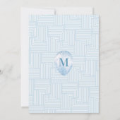 トロピッ葉クシーズマーブルブルー誕生日招待状 招待状 (裏面)